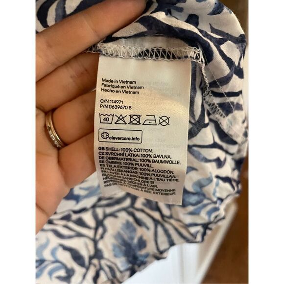 H&M blue floral tunic blouse size 12 - Picture 4 of 8